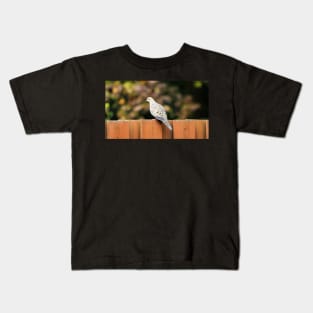 Mourning Dove Perched On a Fence Kids T-Shirt